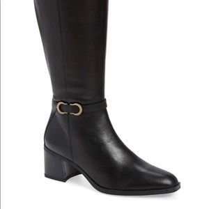 Black Leather Naturalizer knee high boots